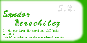 sandor merschilcz business card